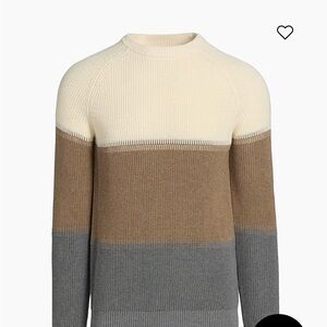 Saks Fifth Avenue Men's Colorblock Sweater - Cream, Brown, Gray